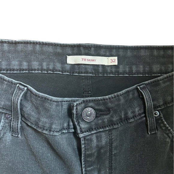 Levi’s Women’s 711 Black Skinny Jeans Size 32 - Picture 5 of 9